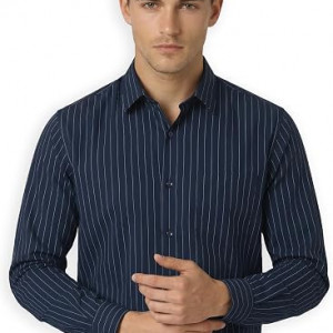 Men's Slim Fit Full Sleeve Striped Formal Shirt