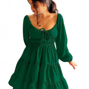 Fashion Mini Dress for Women | One Piece Dresses for Womens | Stylish Dress for Woman , Green