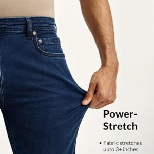 Slim Fit Stretchable Jeans for Men , Indigo blue
