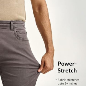 Slim Fit Stretchable Jeans for Men , Faded Black