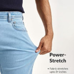 Slim Fit Stretchable Jeans for Men , Vintage Blue