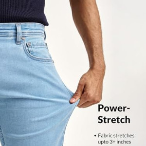 Slim Fit Stretchable Jeans for Men , Vintage Blue