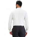 Men Slim Fit Structure Pattern Cotton Blend Semi Cutaway Collar Full Sleeve Formal Shirt