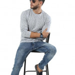 Men's Full Sleeve Henley Neck Cotton Blend T-Shirt