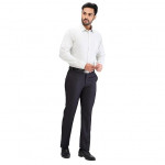 Men Slim Fit Structure Pattern Cotton Blend Semi Cutaway Collar Full Sleeve Formal Shirt