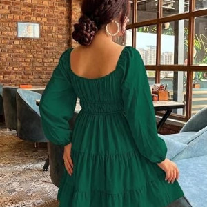 Fashion Mini Dress for Women | One Piece Dresses for Womens | Stylish Dress for Woman , Green